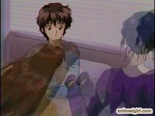 Hentai rys mající těžký špinavý film s transsexuál anime